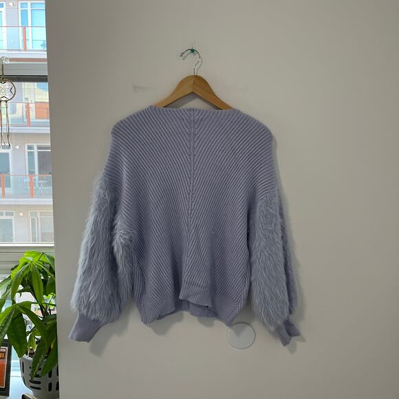 Fashion Nova Purple Eyelash Knit Sweater Size Medium - Picture 7 of 7